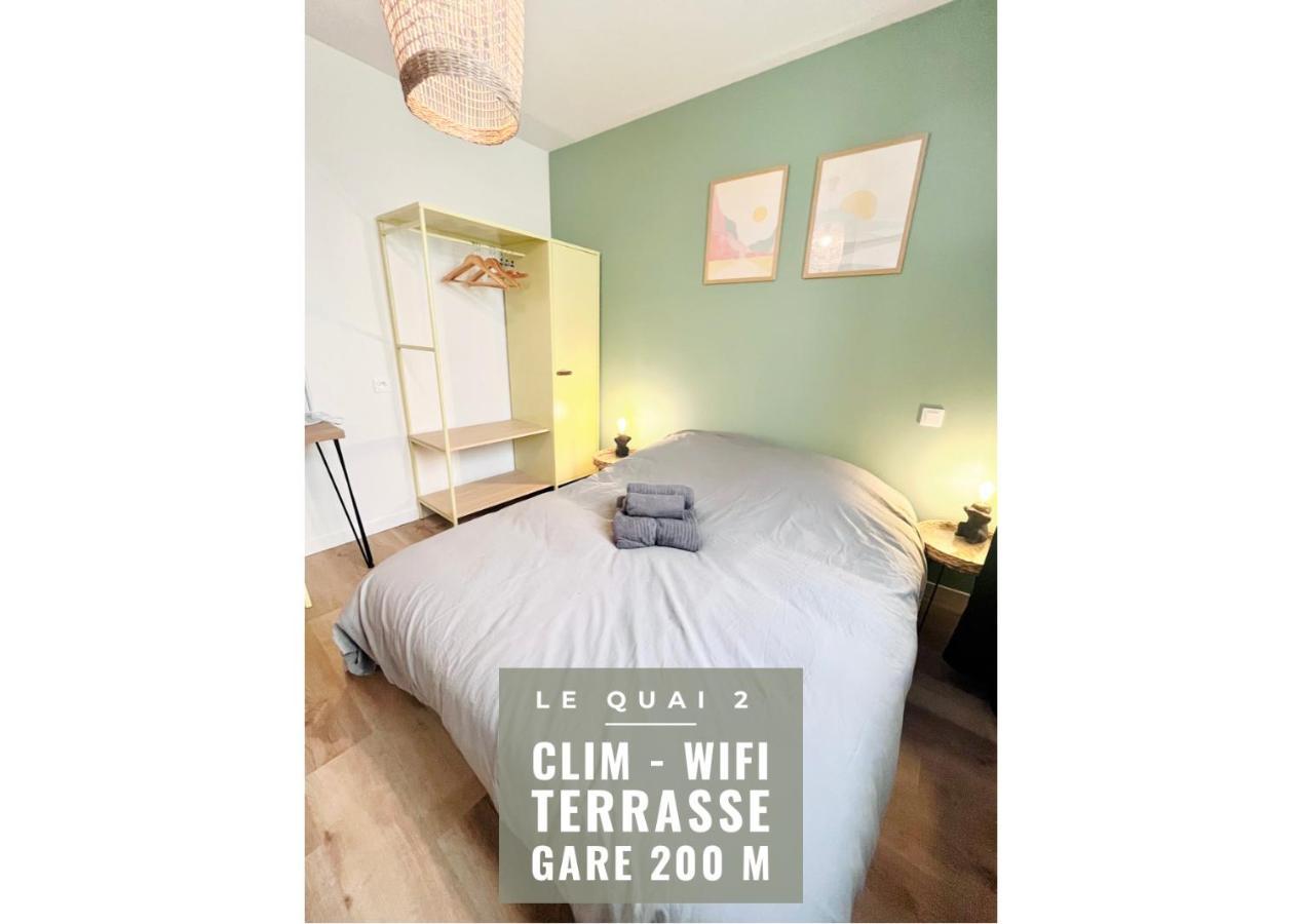 Le Quai 2 - Studio Neuf Calme Terrasse - Clim - Wifi - Gare A 200M Lejlighed Agen Eksteriør billede